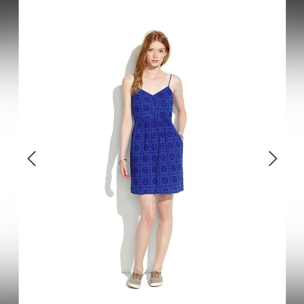 Madewell Cami Dress in Eyelet Sunflower